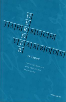 Imagen del vendedor de Herder Jahrbuch / Herder Yearbook IX / 2008. a la venta por Antiquariat Jenischek