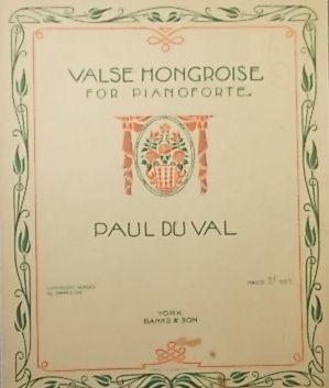 Imagen del vendedor de Valse Hongroise for Pianoforte a la venta por Austin Sherlaw-Johnson, Secondhand Music