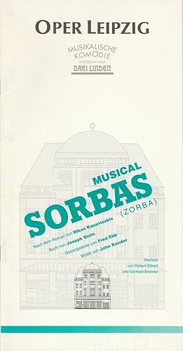 Bild des Verkufers fr Programmheft John Kander: SORBAS ( Zorba ) Musical Spielzeit 1993 / 94 Heft 1 zum Verkauf von Programmhefte24 Schauspiel und Musiktheater der letzten 150 Jahre