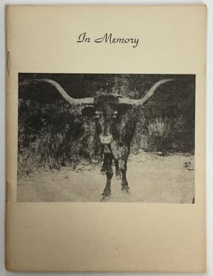 Imagen del vendedor de In Memory George Rainey a la venta por Chaparral Books