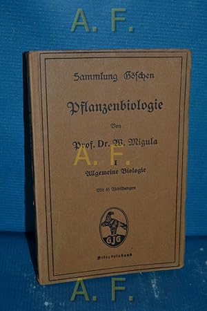 Bild des Verkufers fr Pflanzenbiologie Band 1 : Allgemeine Biologie. Sammlung Goeschen 127 zum Verkauf von Antiquarische Fundgrube e.U.