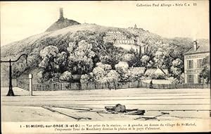 Ansichtskarte / Postkarte Saint Michel sur Orge Essonne, Vue prise de la station, A gauche au des...