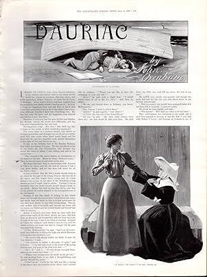 Bild des Verkufers fr PRINT: "Dauriac". Short story from The Illustrated London News, September 2, 1899 zum Verkauf von Dorley House Books, Inc.