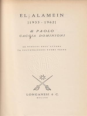 Immagine del venditore per Alamein 1933-1962 venduto da Librodifaccia