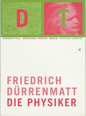 Seller image for Programmheft Friedrich Drrenmatt DIE PHYSIKER Premiere 28. April 2005 Kammerspiele Spielzeit 2004 / 05 Heft 15 for sale by Programmhefte24 Schauspiel und Musiktheater der letzten 150 Jahre