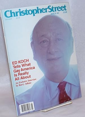 Seller image for Christopher Street: vol. 9, #6, whole issue #102, August 1986; Ed Koch for sale by Bolerium Books Inc.