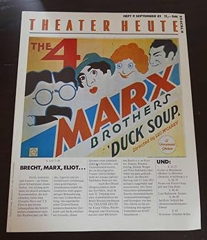 Seller image for Theater heute. 22. Jahrgang, Nr. 9 September 1981. - Brecht, Marx, Eliot . for sale by Antiquariat Maralt