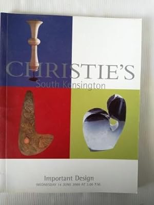 Important Design - Christie's auction catalogue 14th June 2000