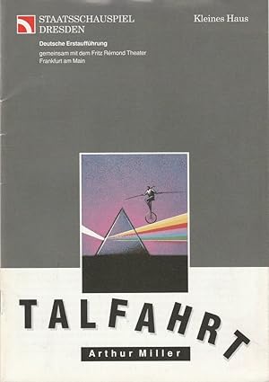 Immagine del venditore per Programmheft Arthur Miller TALFAHRT Premiere 10. Dezember 1992 venduto da Programmhefte24 Schauspiel und Musiktheater der letzten 150 Jahre