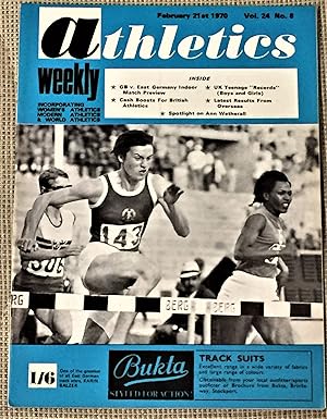 Bild des Verkufers fr Athletics Weekly February 21 1970 zum Verkauf von My Book Heaven