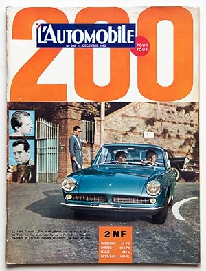 L'AUTOMOBILE n° 200 décembre 1962, NSU-Prinz IV, Simca 1000, Renault 4 CV, Salon de Turin 1962