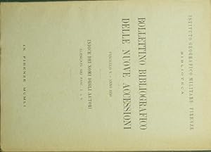 Bollettino bibliografico delle nuove accessioni. Fascicolo V - Anno 1950