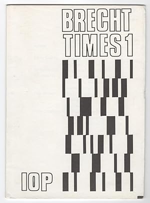 Seller image for Brecht Times 1 (1972) for sale by Philip Smith, Bookseller