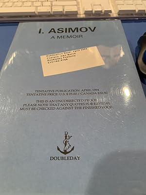 Immagine del venditore per I.ASIMOV(Uncorrected proof) a memoir venduto da Happy Heroes