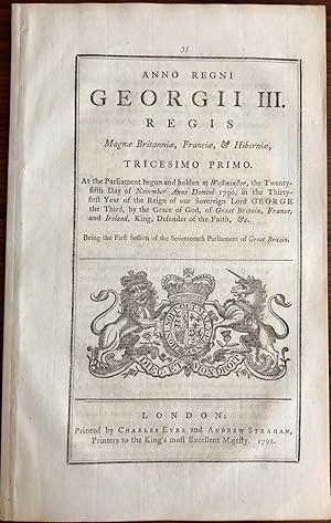 Constitution Act [The Canada Act], 1791 An Act to repeal certain Parts of an Act, passed in the f...