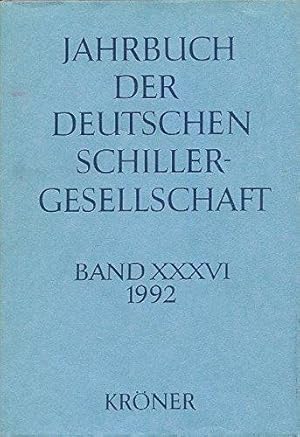 Bild des Verkufers fr Jahrbuch der Deutschen Schillergesellschaft, Bd.36, 1992 zum Verkauf von Die Buchgeister