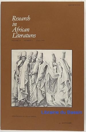 Image du vendeur pour Research in African Literatures Volume 12 Number 3 mis en vente par Librairie du Bassin