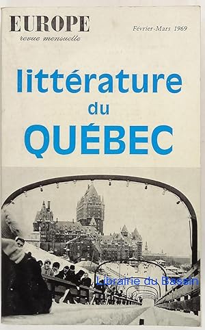 Europe n°478-479 Littérature du Québec