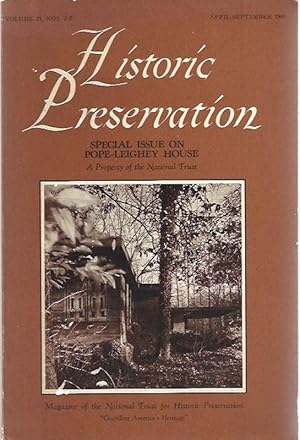 Seller image for Historic Preservation: Special Issue on Pope-Leighey House, a Property of the National Trust: Volume 21, Nos. 2-3: April-September 1969 for sale by Hill Country Books