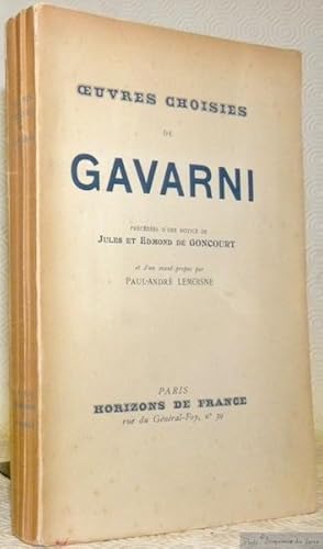 Bild des Verkufers fr Oeuvres choisies. Prcdes d'une notice de Jules et Edmond de Goncourt et d'un avant-propos de Paul-Andr Lemoisne. zum Verkauf von Bouquinerie du Varis