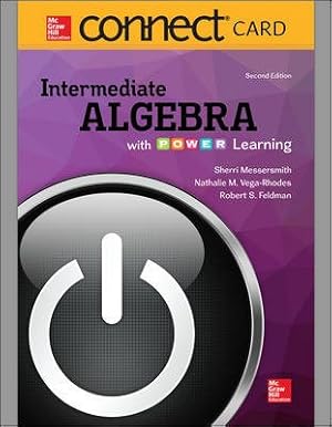 Seller image for Connect Math Hosted by Aleks 52 Weeks Access Card for Intermediate Algebra With P.o.w.e.r. Learning for sale by GreatBookPrices