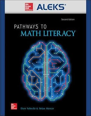 Imagen del vendedor de Pathways to Math Literacy Aleks 360 52 Weeks Access Card a la venta por GreatBookPrices