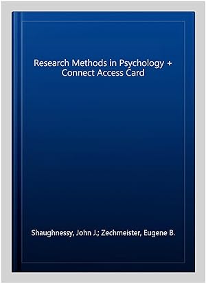 Image du vendeur pour Research Methods in Psychology + Connect Access Card mis en vente par GreatBookPrices