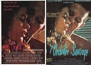 Wild Orchid L'Orchidee Sauvage Mickey Rourke Film French Poster 2x Postcard