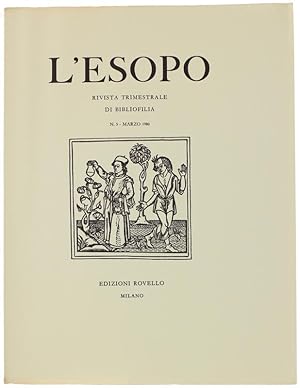 Imagen del vendedor de L'ESOPO. Rivista trimestrale di bibliofilia. N. 5 - Marzo 1980.: a la venta por Bergoglio Libri d'Epoca