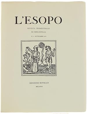 Imagen del vendedor de L'ESOPO. Rivista trimestrale di bibliofilia. N. 3 - Settembre 1979.: a la venta por Bergoglio Libri d'Epoca