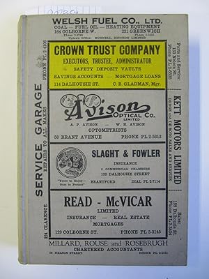 Vernon's City of Brantford (Ontario) Miscellaneous, Business, Alphabetical and Street Directory f...