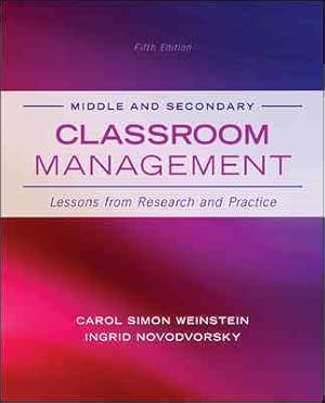 Seller image for Middle and Secondary Classroom Management : Lessons from Research and Practice for sale by GreatBookPrices