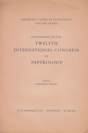 Grecs et égyptiens d'apres PSI 502. (American Studies in Papyrology).