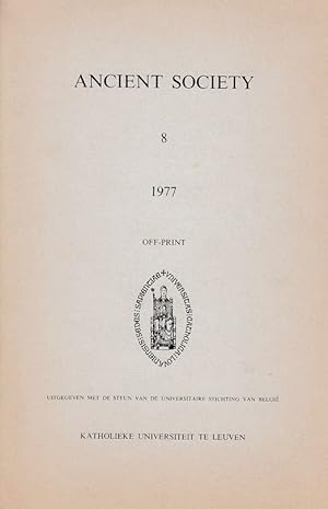 Image du vendeur pour A Projected Visit of Severus Alexander to Egypt. (Ancient Society). mis en vente par Librarium of The Hague