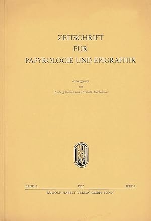 Bild des Verkufers fr Remarques d'onomastique oxyrhynchite. (Zeitschrift fr Papyrologie und Epigraphik). zum Verkauf von Librarium of The Hague