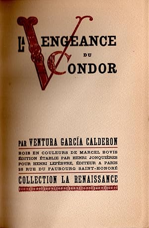 Image du vendeur pour La vengeance du condor mis en vente par JP Livres