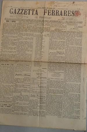 GAZZETTA FERRARESE (IL PROGRESSO), numero 57 del 28 febbraio 1904, Ferrara, Tipografia del giorna...