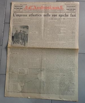 L'AMBROSIAMO, numero 6 del 7 gennaio 1931. L'EPICA TRASVOLATA DI BALBO., Milano, Tipografia del g...