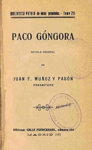 Imagen del vendedor de PACO GNGORA a la venta por Librera Torren de Rueda