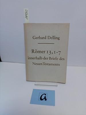 Immagine del venditore per Rmer 13,1-17 innerhalb der Briefe des Neuen Testaments. venduto da AphorismA gGmbH