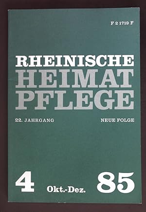 Image du vendeur pour Aufgabe und Verpflichtung - Zum 65. Geburtstag von Dr. Josef Ruland - in: Heft 4/85 Rheinische Heimatpflege. Rheinischer Verein fr Denkmalpflege und Landschaftsschutz. mis en vente par books4less (Versandantiquariat Petra Gros GmbH & Co. KG)