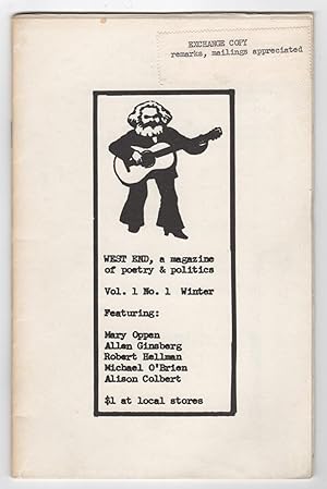 Bild des Verkufers fr West End, Volume 1, Number 1 (Winter 1971) zum Verkauf von Philip Smith, Bookseller