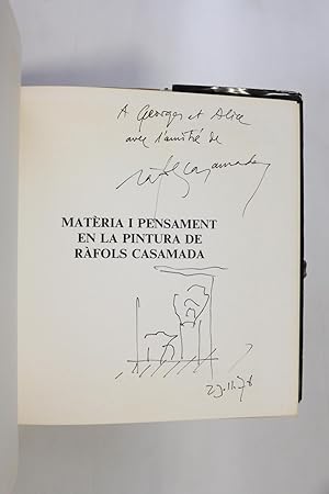 Imagen del vendedor de Materia i pensament en la pintura de Rafols Casamada a la venta por Librairie Le Feu Follet