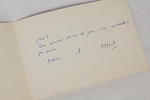 Carte de voeux adressée à la famille Raillard pour l'année 1967 signée par Albert Rafols-Casamada...