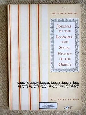 Journal of the Economic and Social History of the Orient. Vol. V / Part I / Febr. 1962.