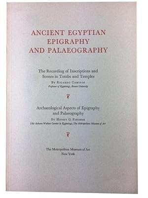 Ancient Egyptian Epigraphy and Palaeography: The Recording of Inscriptions and Scenes in Tombs an...