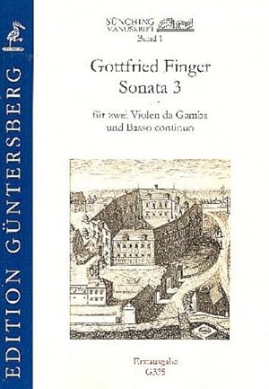 Bild des Verkufers fr Sonata 3for 2 violas da gamba and Bc : score and parts (Bc not realised) zum Verkauf von AHA-BUCH GmbH