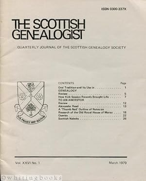 The Scottish Genealogist: Vol. XXVI, No. 1 - March 1979