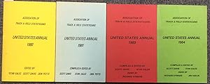 Image du vendeur pour ASSOCIATION OF TRACK & FIELD STATISTICIANS: UNITED STATES ANNUAL, 1980, 1981, 1983, 1984. 4 VOLUMES. mis en vente par Burwood Books