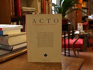 ACTO. Revista de pensamiento artístico contemporáneo. Número 0